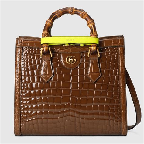 gucci diana crocodile bag|Gucci vintage crocodile bag.